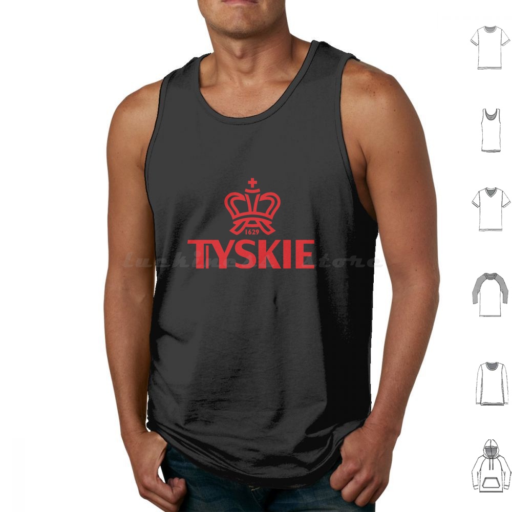 Wine Beer Rum - Tyskie Tank Tops Print Cotton Liquor