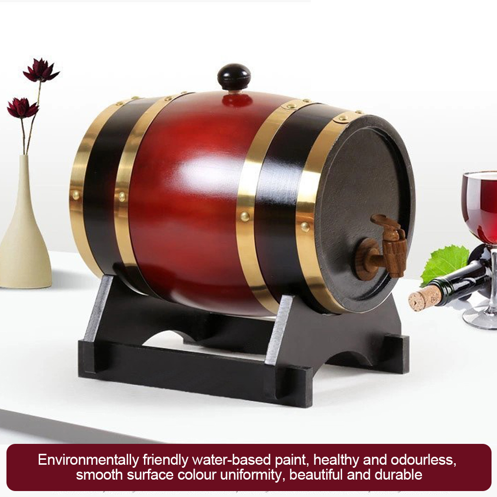 Wine Beer Rum - 3L Wine Barrel With Faucet For