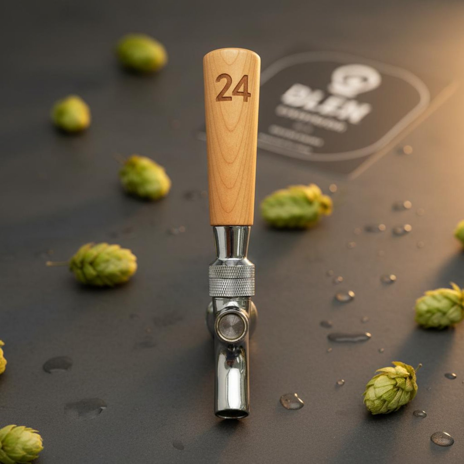 Wine In Beer - Short Wooden Beer Handle Solid Wood
