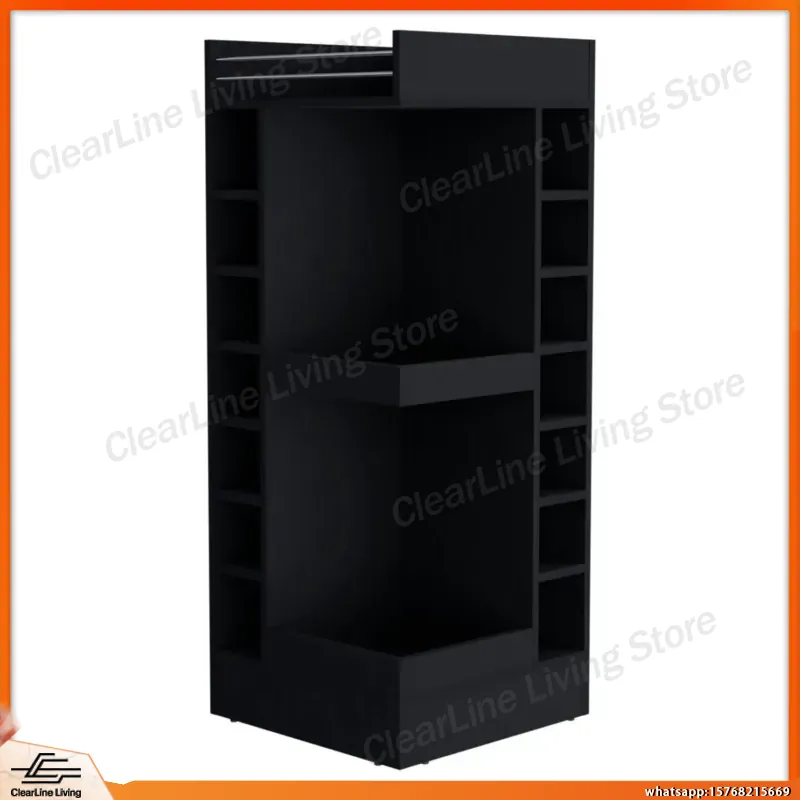 Black Corner Bar Cabinet with  - Wine Beer Rum 评论和价格