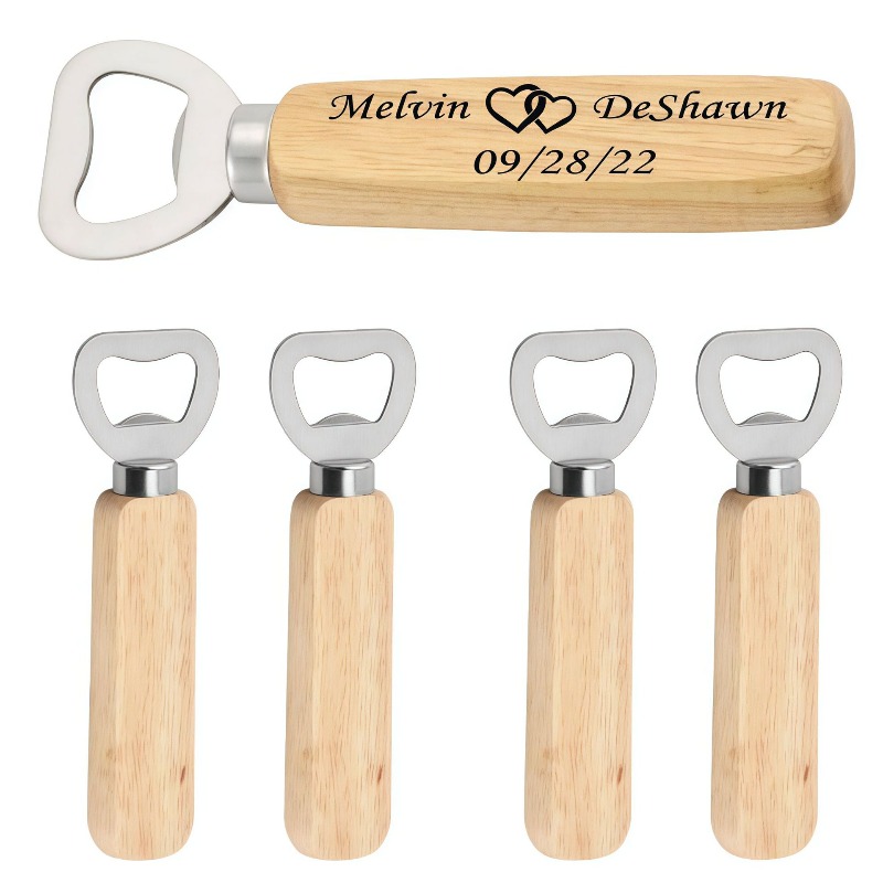 Wooden Handle Wine and Beer Bo - Wine Beer Logo 评论和价格