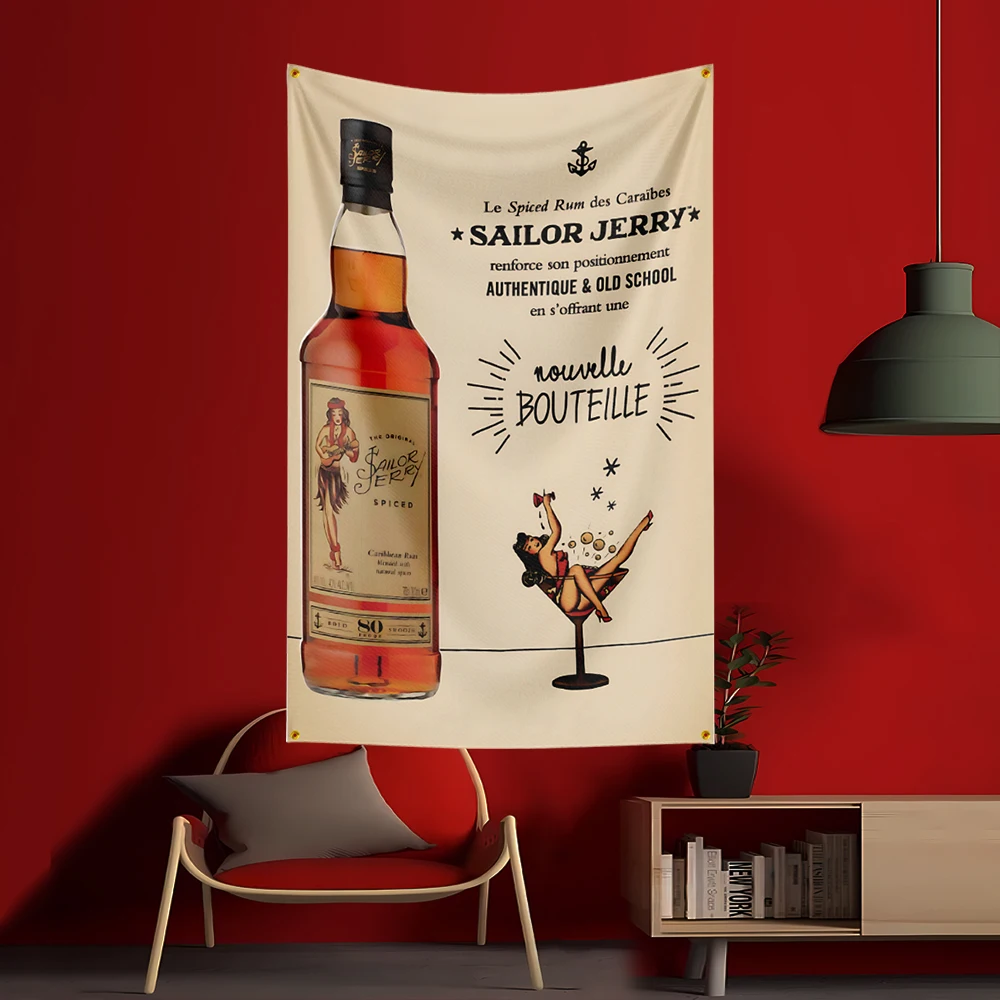 90X150CM S-Sailor Jerrys rum F - Wine Beer Rum 评论和价格