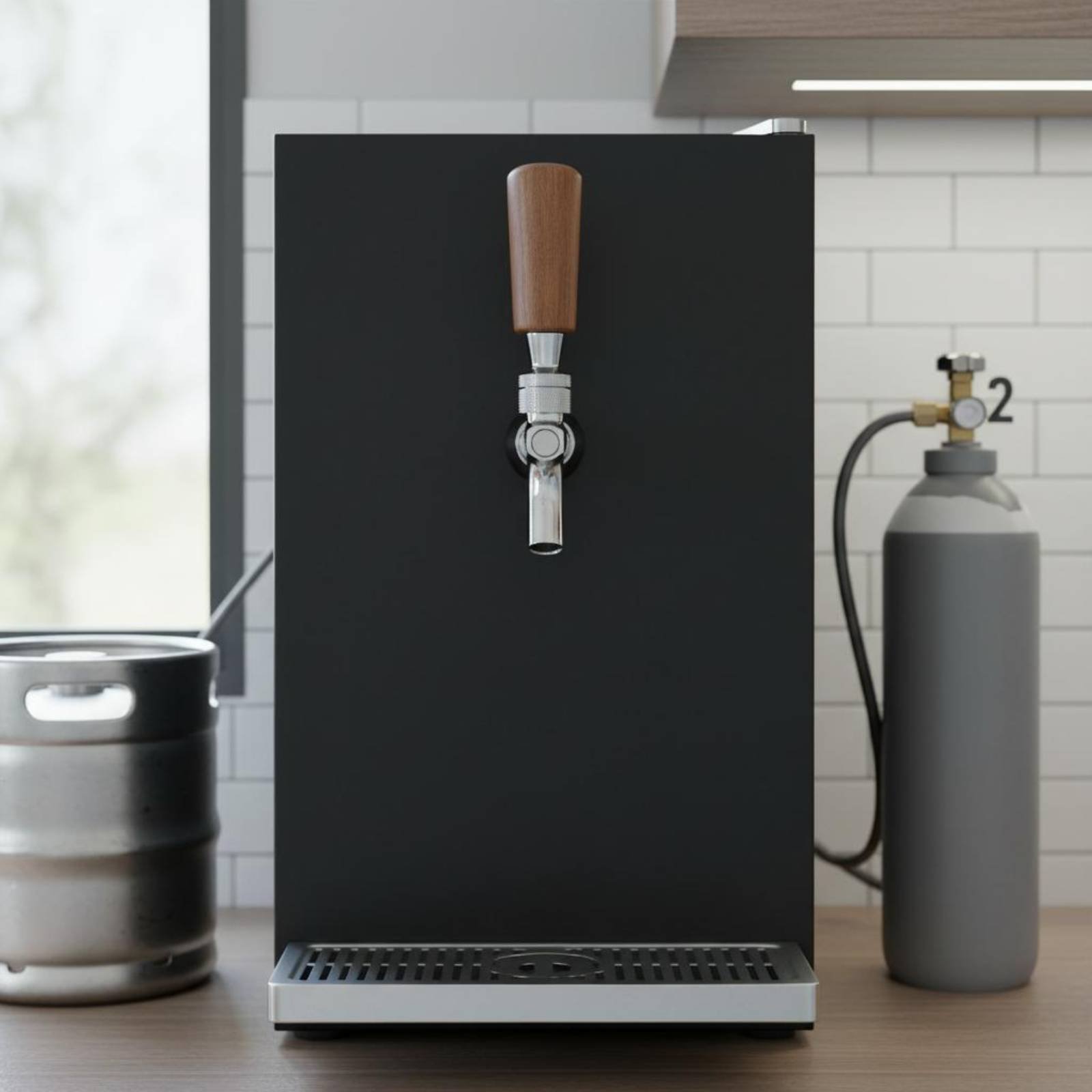 Short Wooden Beer Handle Solid - Wine In Beer 评论和价格