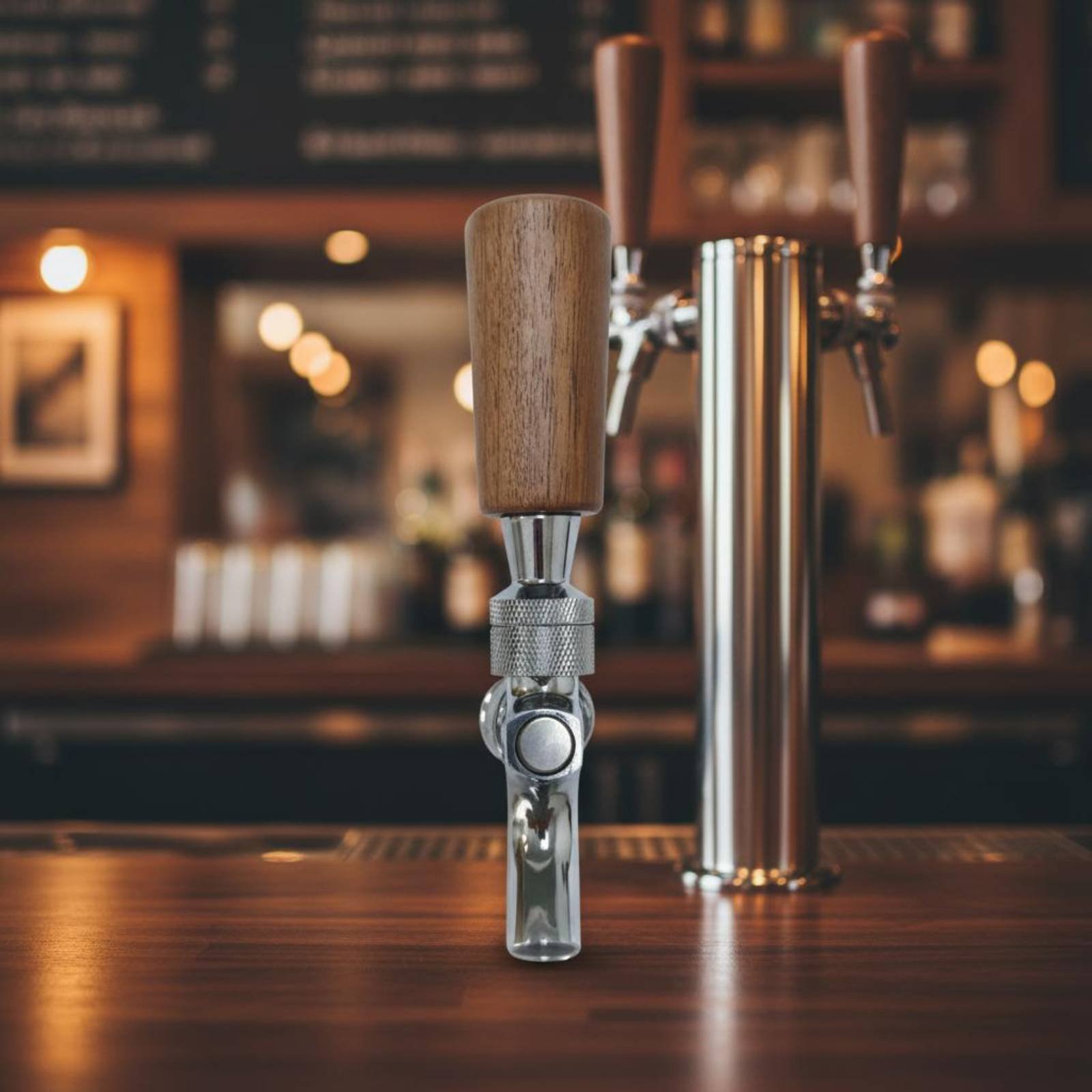 Short Wooden Beer Handle Solid - Wine In Beer 评论和价格